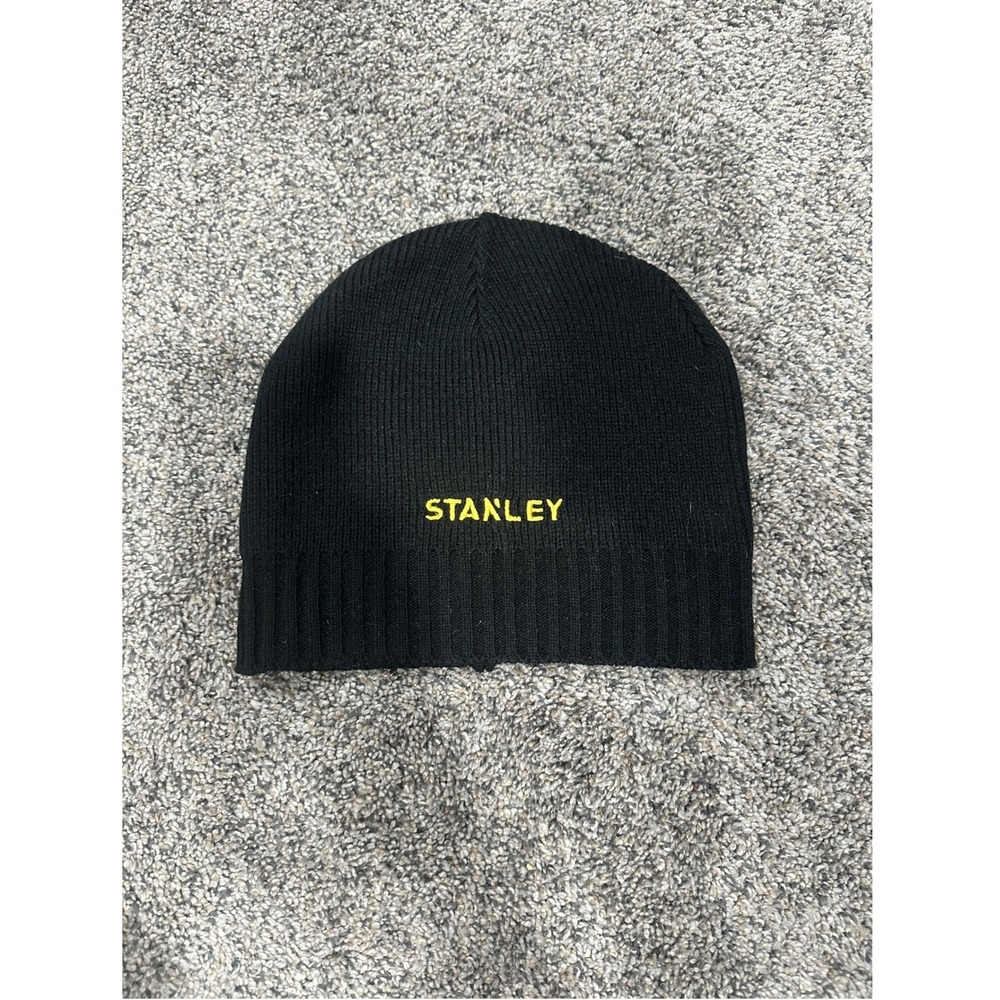 Stanley Beanie Ribbed Knit Embroidered Logo Black OS